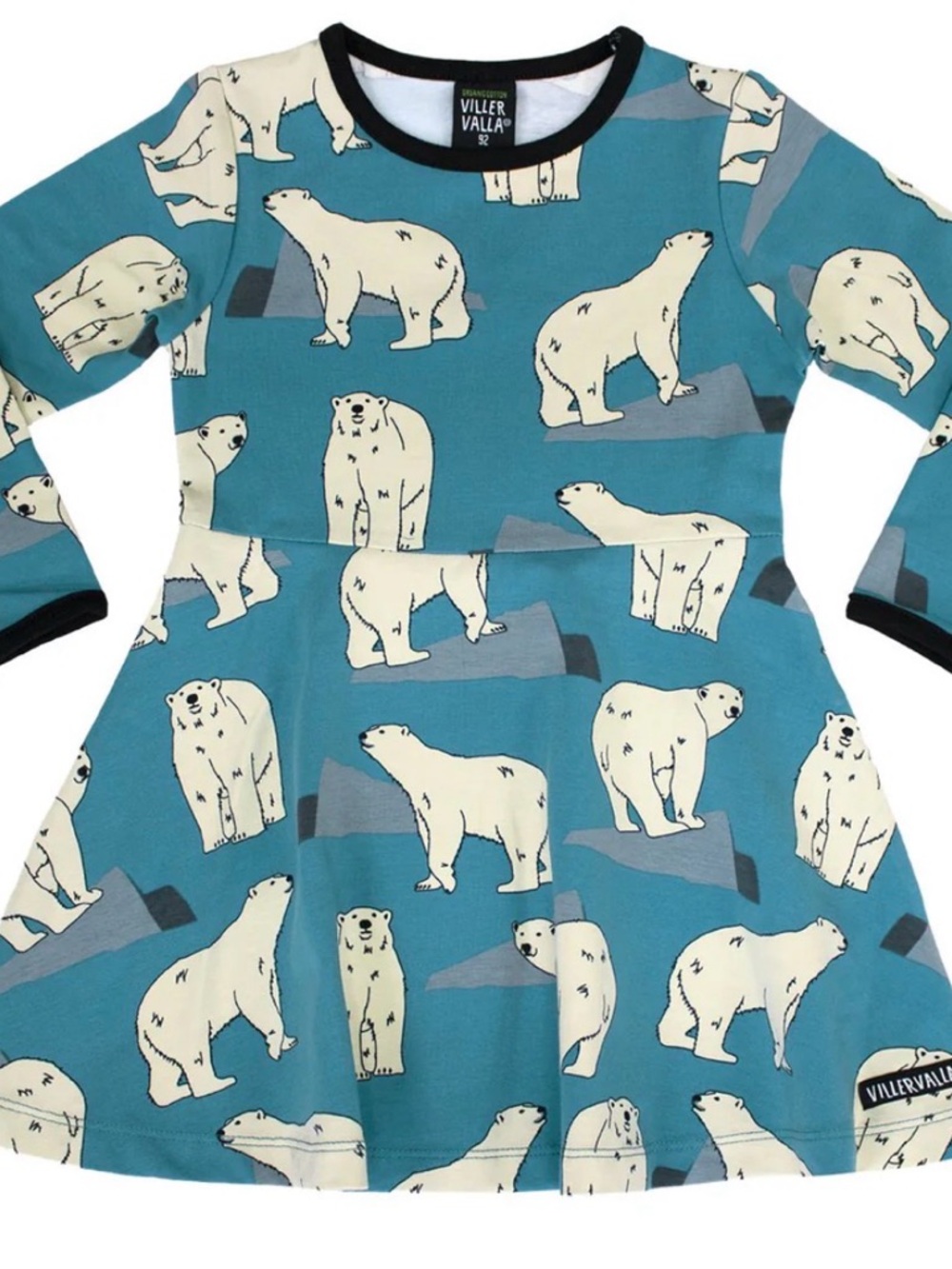 Villervalla Polar Bear Print Dress Sz 116cm
